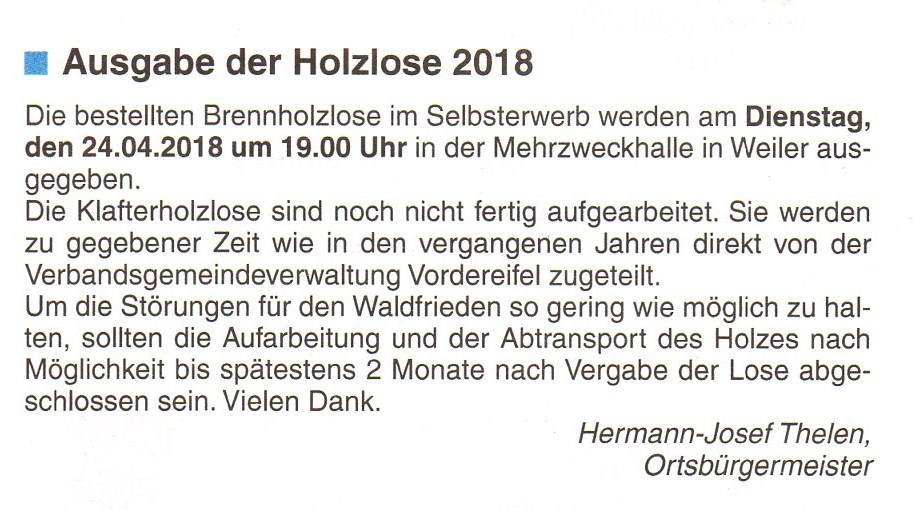 2018-04-24 Holzlose